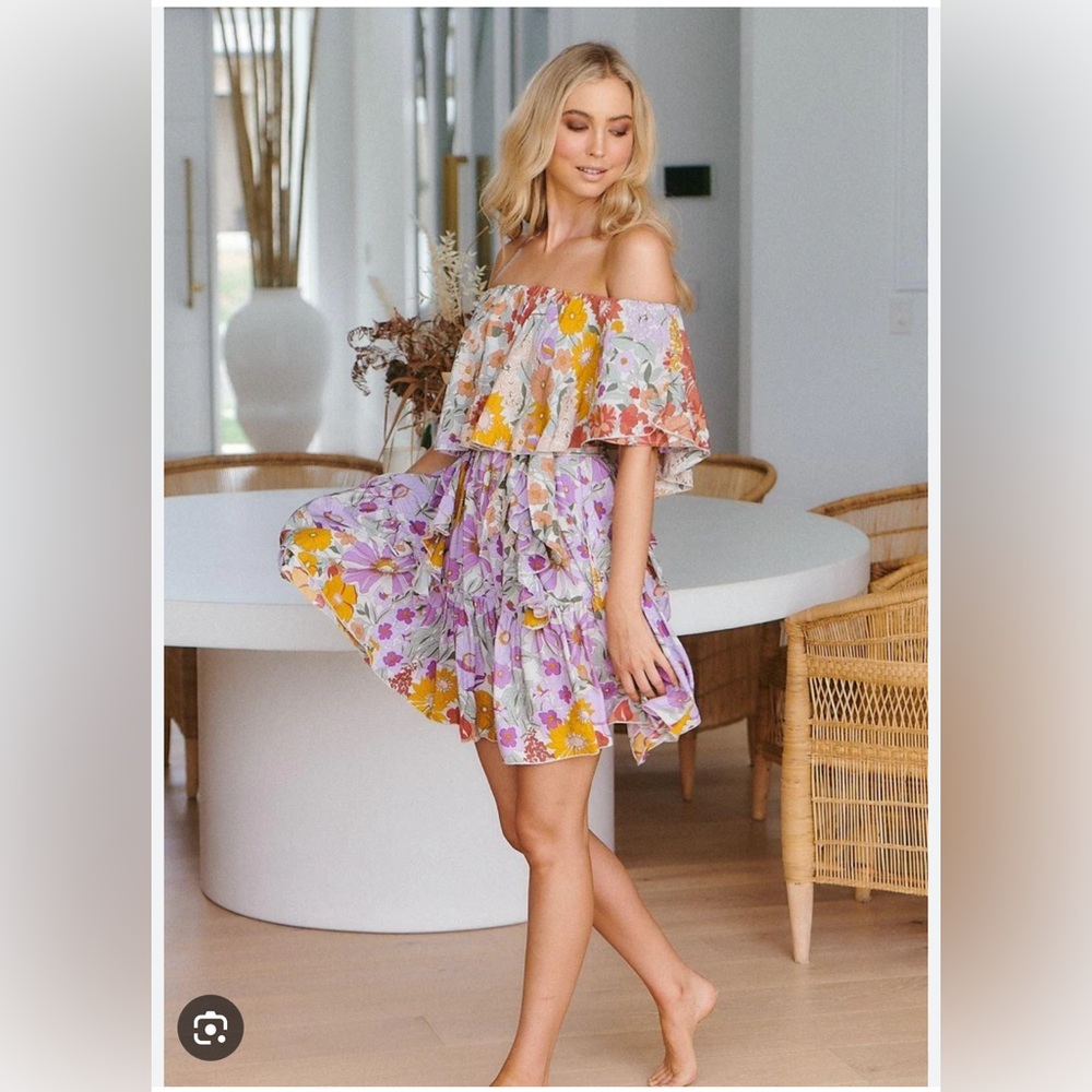 Jaase Secret Garden Print Georgie Mini Dress Size L